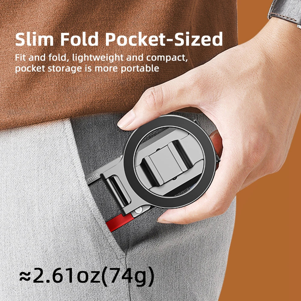 Flymile Magnetic Phone Holder Carabiner Mount for iphone 17 16 15 14 Accessories Handle Tripod Adapter Compatible with MagSafe