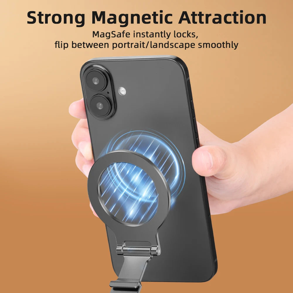 Flymile Magnetic Phone Holder Carabiner Mount for iphone 17 16 15 14 Accessories Handle Tripod Adapter Compatible with MagSafe